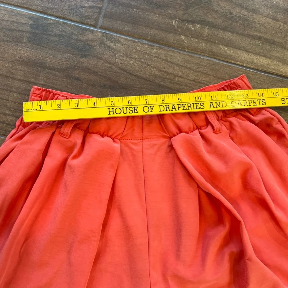 Free People Nothin' To Say Pleated Trousers in orange. Size Small. elastic waist - Picture 2 of 11